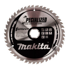 Lâminas de carbure "EFFICUT" para madeira, para serras radiais a bateria MAKITA tamanho Ø 216 mm x 45 Dentes