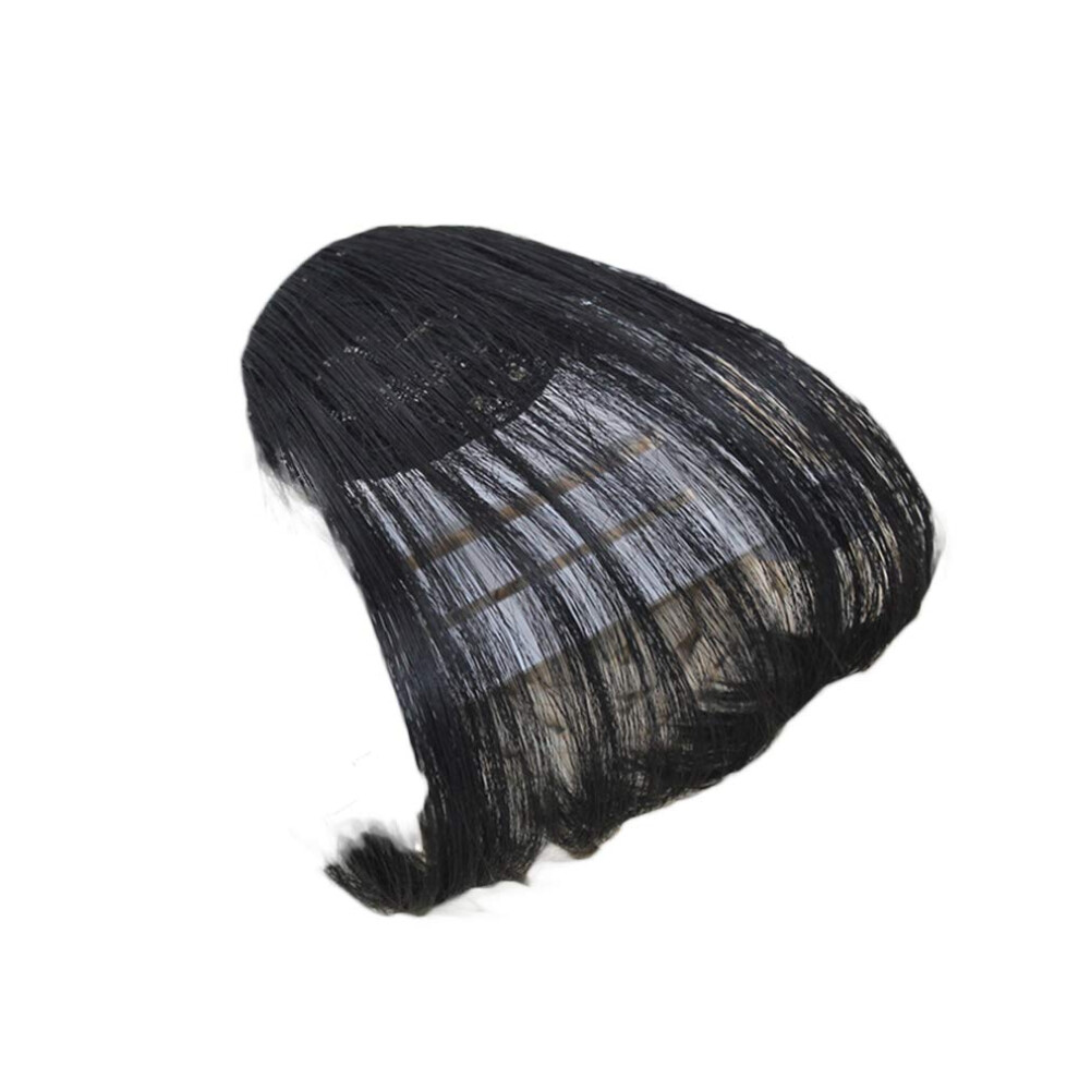 Unisex Black,Brown Bangs Wig Clip In Fringe For Women Natural Looking Hairpiece Faceframing Bangs Black Brown