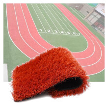 Artificial Grass Rug Density UV Resistant Soft Turf with Fast Drainage for Garden and Pets 4.6x19.6ft Red