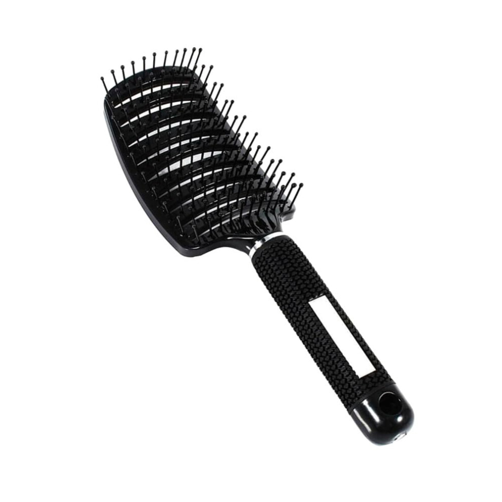 Vented Hair Brush for Fast Drying, Curved Detangling Brush with Ergonomic Grip for Wet and Dry Hair