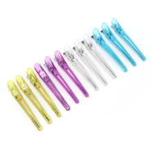 Duckbill Clip With Double Hinged Design Hair Grip Clamps For Salon Barber Tools High Tension Spring Smooth Even Hold Sectioning Clip Anti Slip Handle