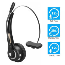 Prettyui BH520 Call Center Bluetooth Wireless Headphones with Microphone Noise Canceling for Computer Phones Desktop