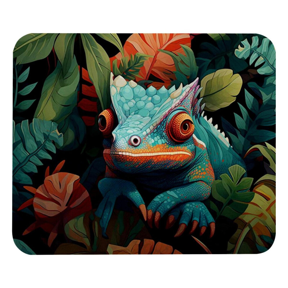 Cute Chameleon Prints Mouse Pad - Smooth Surface, Mousepad Thick Padding, Ergonomic Design For Comfortable Gaming And Office Use 9482828564017