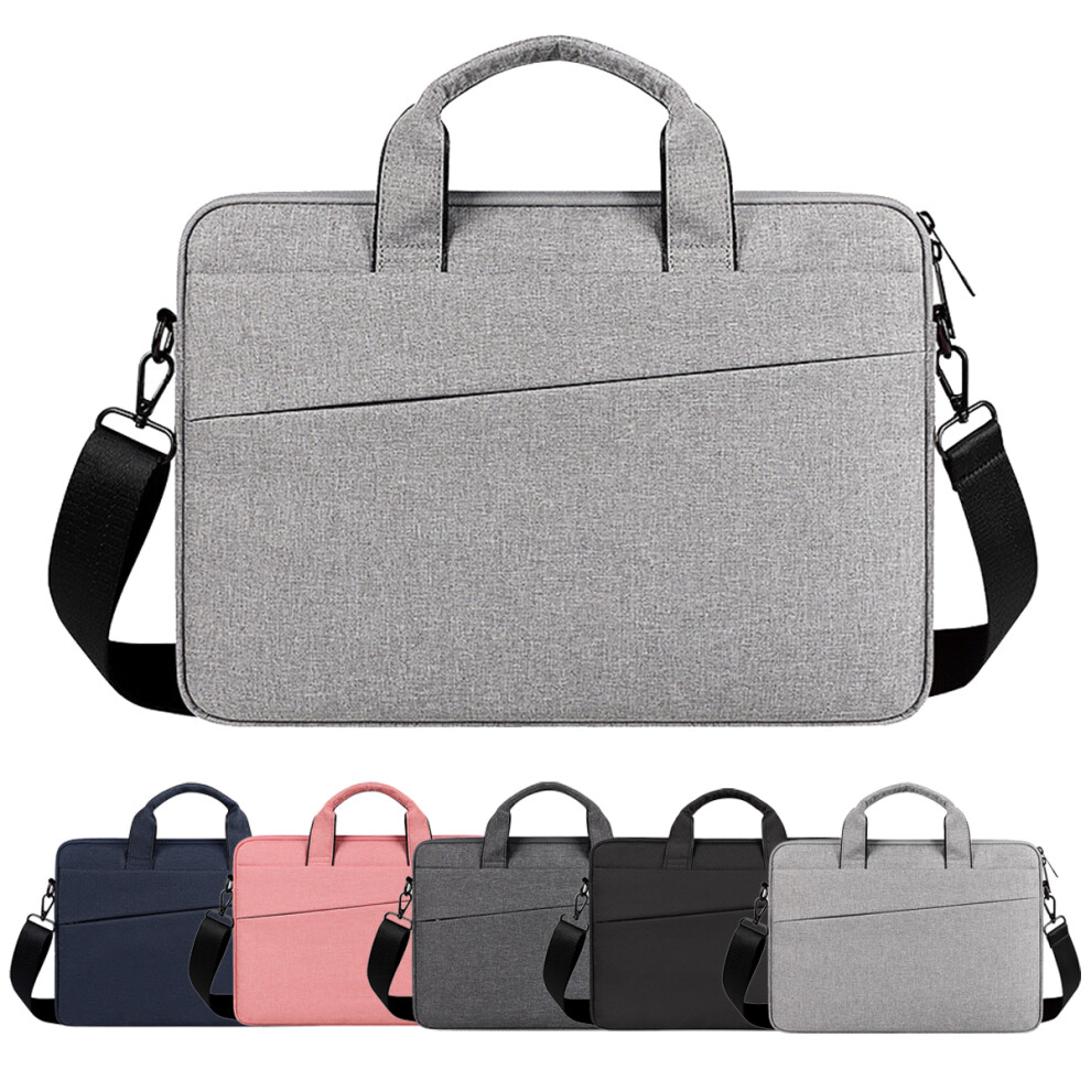 Large Capacity Laptop Bag Notebook Messenger Bag Shoulder Bag Computer Handbag Briefcase- Light/Gray 9482828564154