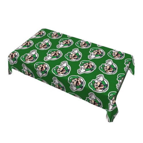 Mario Rectangular Tablecloth Water Resistance Antiwrinkle Spillproof Soft Fabric Table Cloth 60"X90" 2
