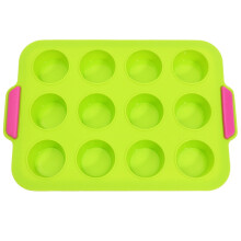 Silicone Muffin Tin Mold Baking Cake Household Molds Ice Cube Stencils Round Mould