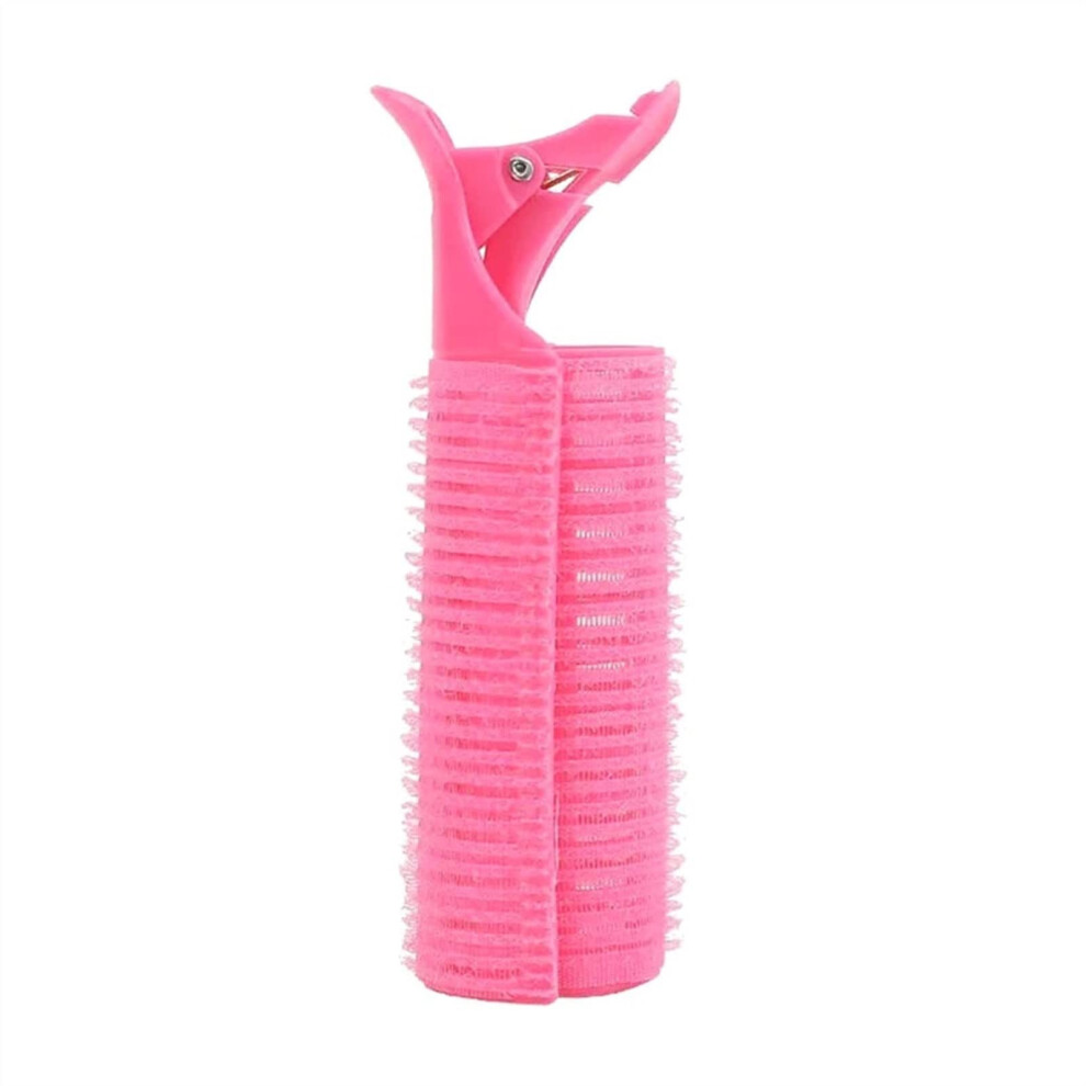 SelfAdhesive Hair Rollers Set 8Pcs with Duckbill Clip Grip, No Heat Bangs Curling Clips for Root Lift
