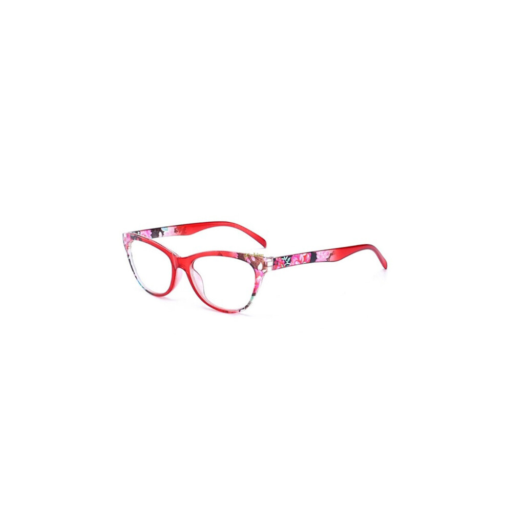 Practical Floral Reading Glasses 2.5 Red 9482828568312