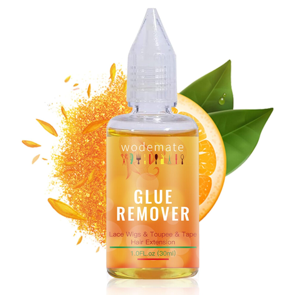 Tape In Extension Remover, Fast Acting Citrus Oil Hair Extensions Glue Remover, Gentle on Skin, 30ml Yellow