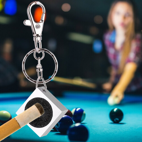 Billiard Cue Tip Tool, Lightweight And Small Keychain Design For Better Hold Chalk 1