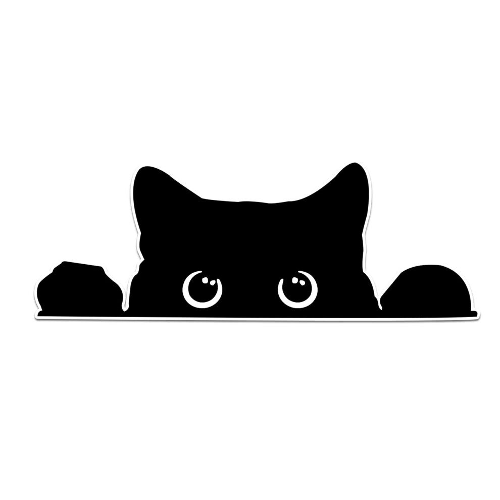 Cat Car Sticker Waterproof Vinyl Funny Peeking Cat Window Decal For Laptop Suv Motorcycle Edge White 9174973363163