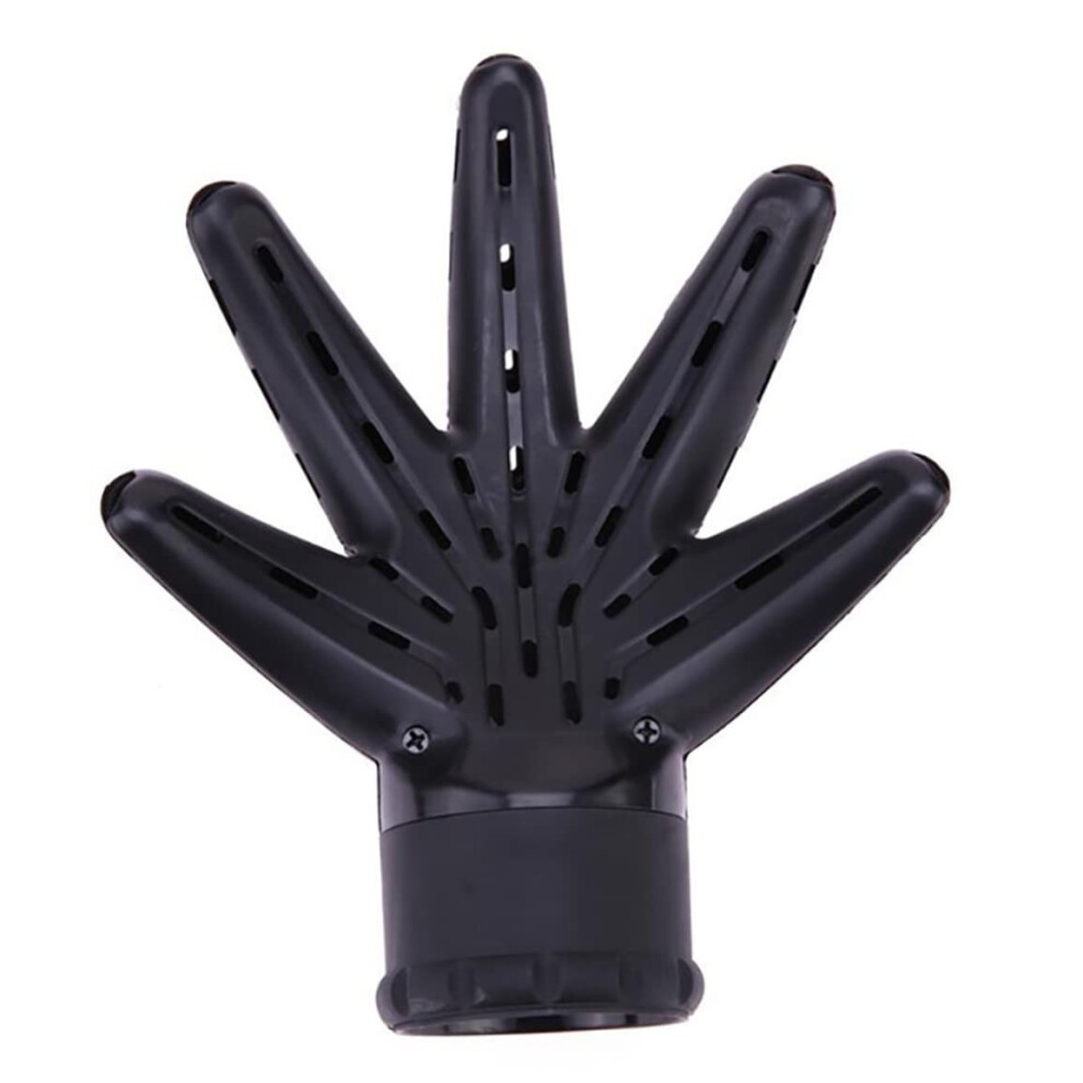 Black Palm Shaped Hair Dryer Diffuser Attachment Universal Professional Hair Diffuser For Curly And Wavy Hair