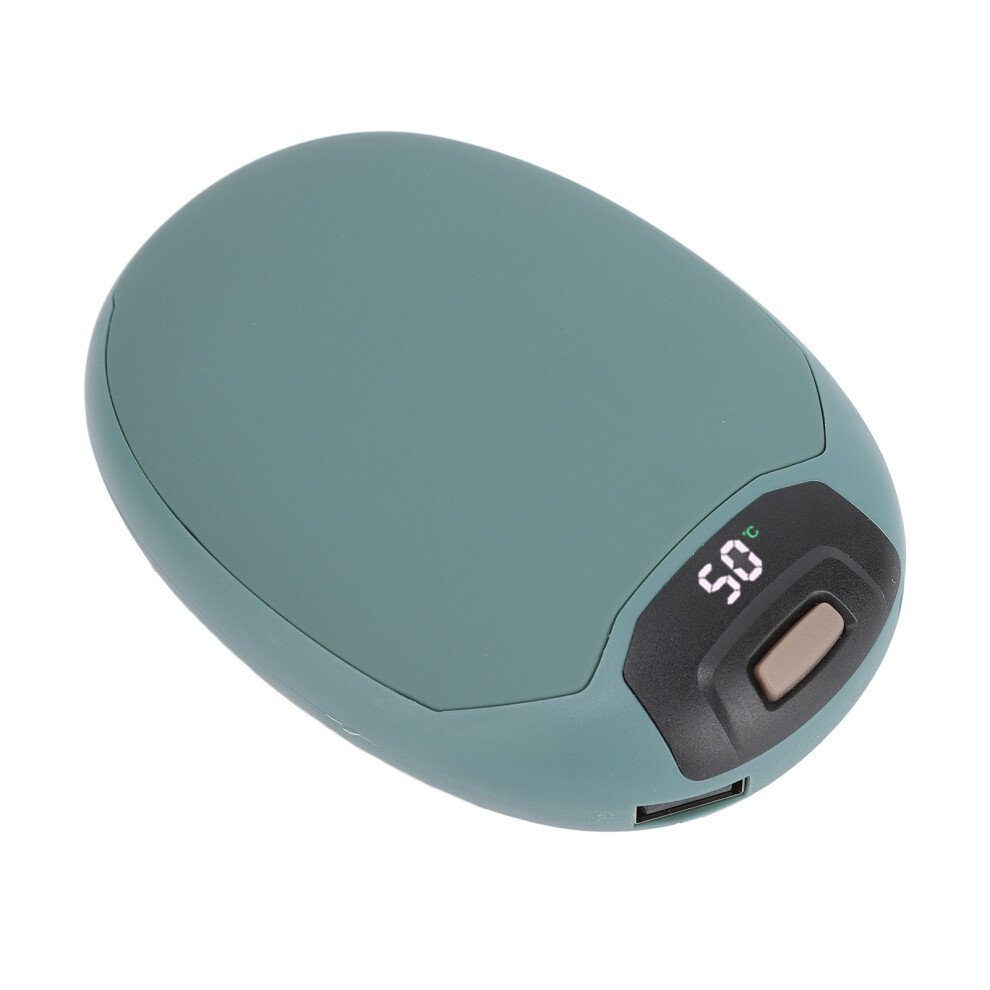 Rechargeable Hand Warmer 6000Mah, Lcd Display, Fast Charging, Portable Green 8441382189341