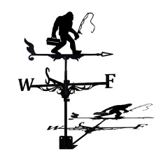 Weather Vane Outdoor Metal Garden Wind Vane Gorilla Design Rotates Easily Wind Direction Indicator