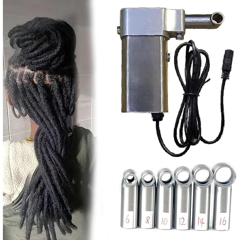 Unisex Handheld Electric Dreadlock Machine With 6 Heads, Triple Needle Speed Crochet Braiding Tool For Locs