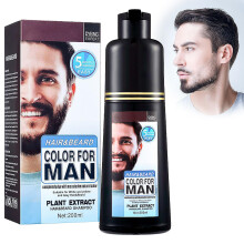 Beard Dye for Men Black Hair and Beard Color, 3 in 1 Shampoo, Natural Gray Coverage, Long Lasting