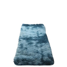 Shaggy Area Rug TieDye Plush Carpet, Super Soft NonSlip Floor Mat for Living Room Bedroom Blue