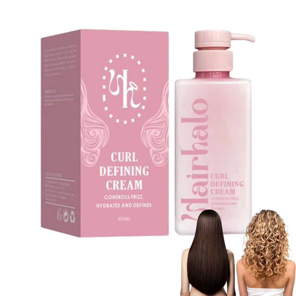 Cream Curl Defining For Wavy And Curly Hair, Antifrizz Coconut Oil Hydrating Leavein