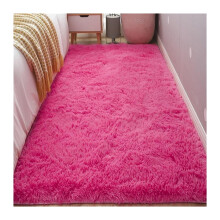 Plush Area Rug with Soft Memory Foam and NonSlip Backing for Bedroom or Living Room Rose Red 50x80cm