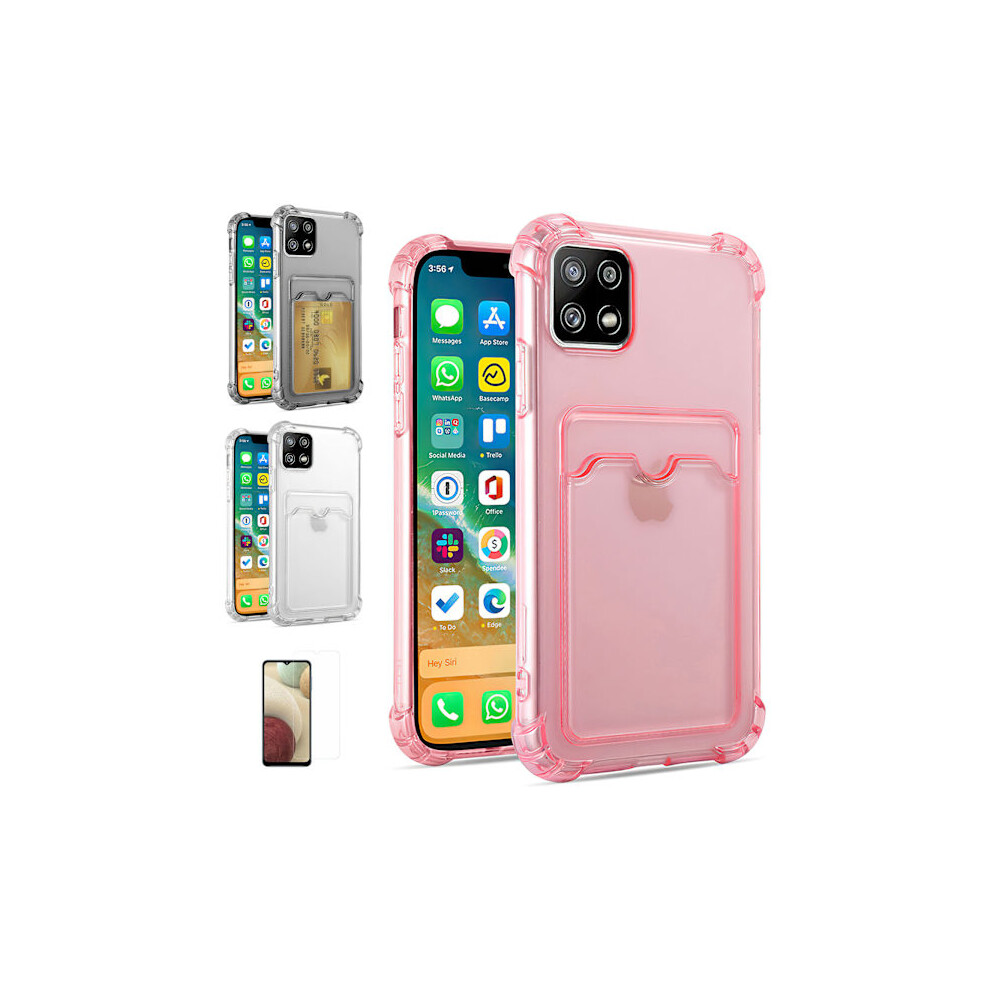 Compatible With Samsung Galaxy A22 5G - Case / Protection / Card Slot Transparent 9482828569678