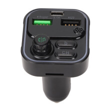 Bluetooth FM Transmitter for Car, Multi-Safety Protection Car Charger, Immersive Hi-Fi Music Player with LED Backlit Mode, Real Time Car Voltage