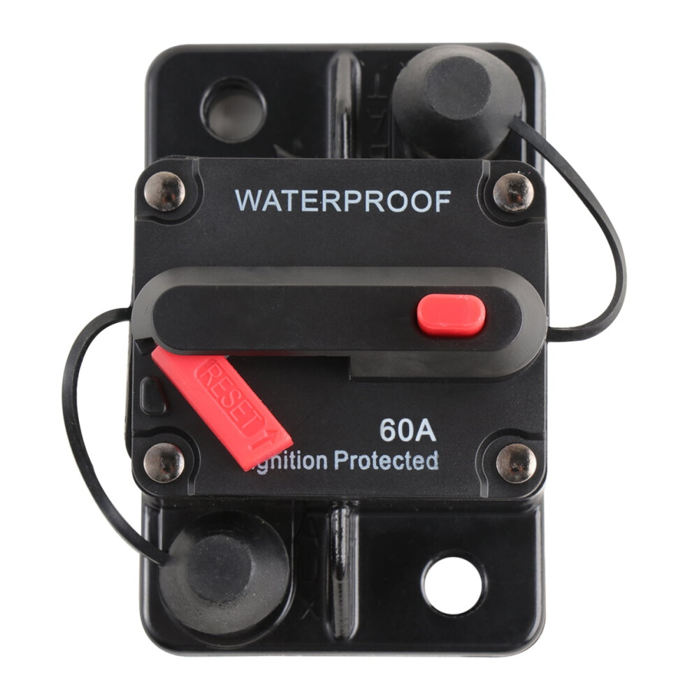 12V~36V Circuit Breaker Fuse Inverter For Auto Truck Rv Marine Trailer Manual Restoration Waterproof Power Circuit Breaker (60A) 9482828570254