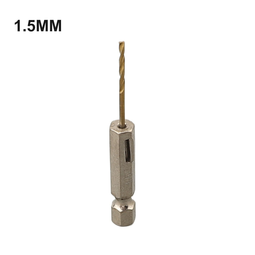 1Pc Hss High Speed Steel Titanium Coated Drill Bit 1/4 Hex Shank 1.5Mm-6.5Mm 9482828570056