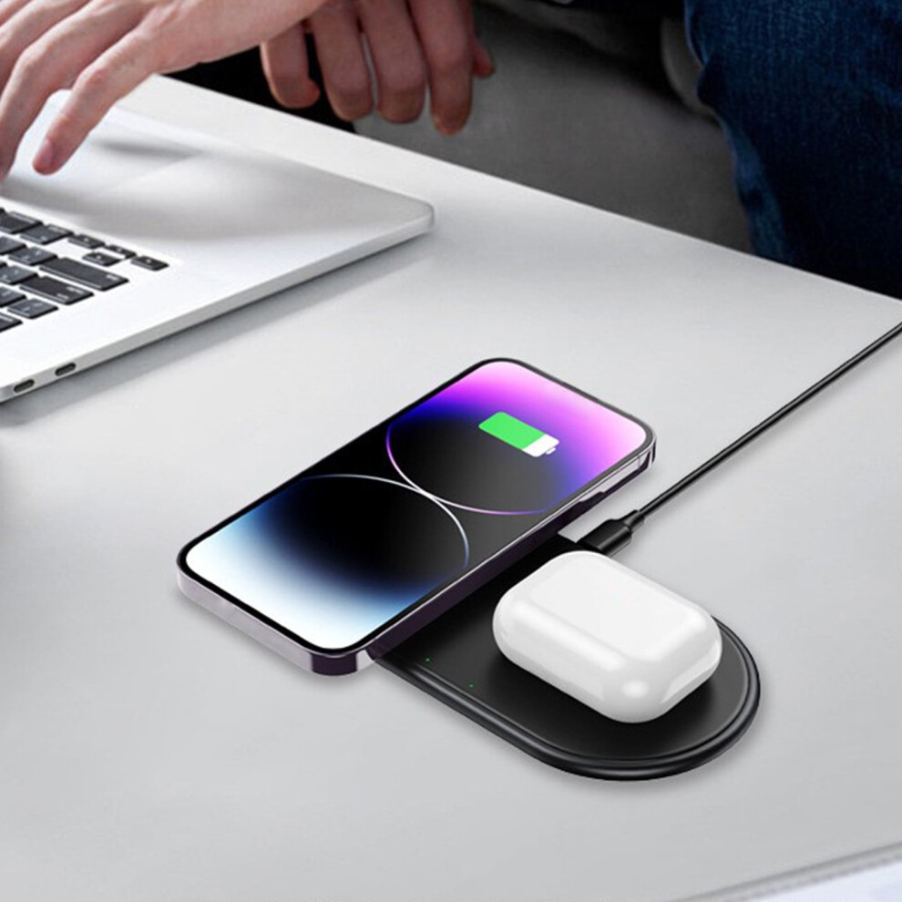 Lmueinov 15W Wireless Charger 2-In-1, Magnetic Fast Charging For Phone & Headset, Compatible With Qi-Enabled Devices 9482828573552