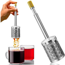Original Coffee & Tea Maker – Portable Stainless Steel Micro French Press with 3-in-1 Tech for Hot, Iced & Cold Brew – Ideal for Home, Camping,