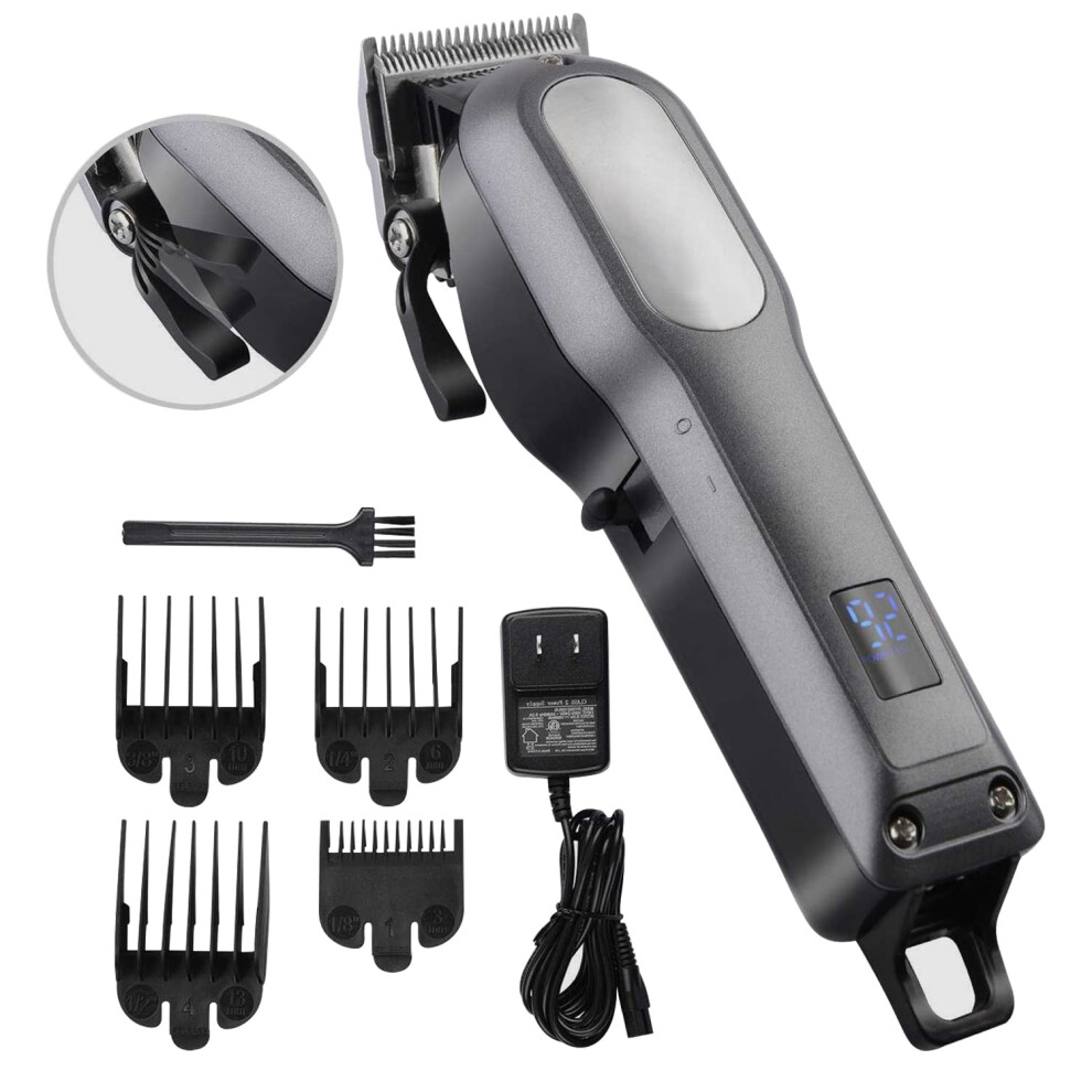 Men's Body Trimmer Cordless Hair Clipper with Cut Safe Tech Waterproof LED Display Groomer