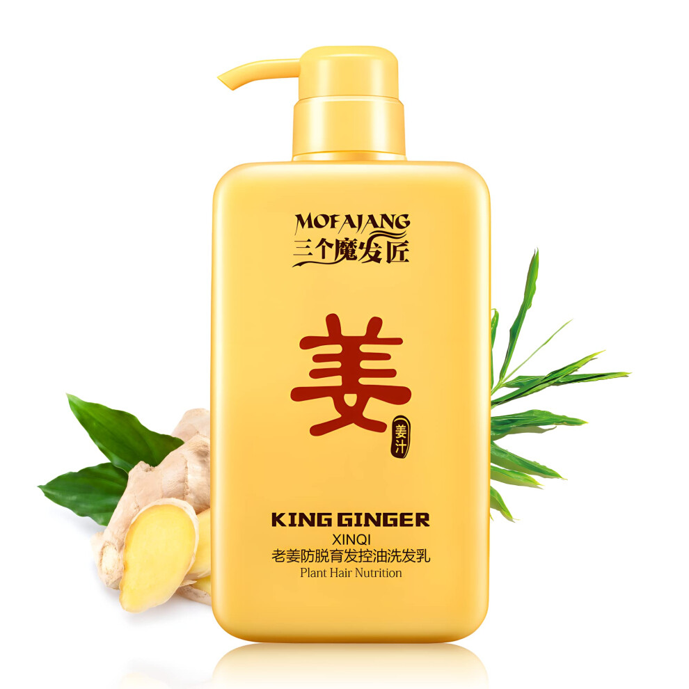 Hair Growth Shampoo and Conditioner Set for Thinning Hair, Ginger Herbal Thickening Formula, Type A
