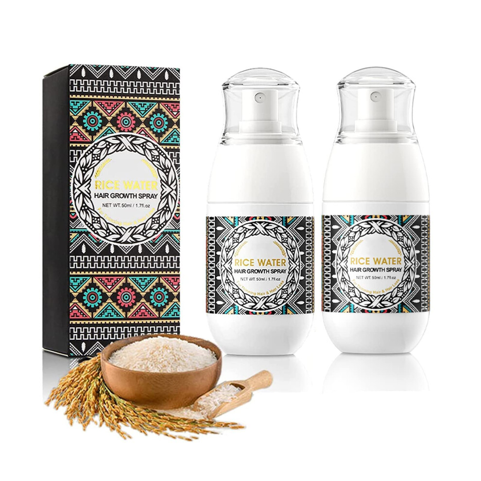 Fermented Rice Water Hair Growth Serum Spray for Scalp Nourishment and Deep Moisture Shine