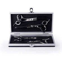 Hairdressing Scissor Case with MultiTool Storage for Professional Barber, Black 22.2x11.2cm