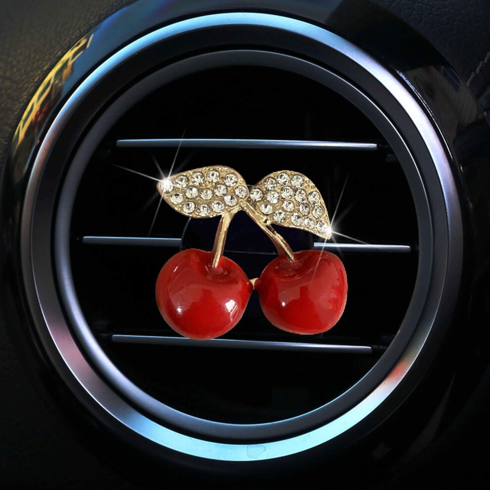 Car Air Freshener Clip With Sparkling Rhinestones, Cute Bling Vent Perfume Decoration For Women 9044945300666