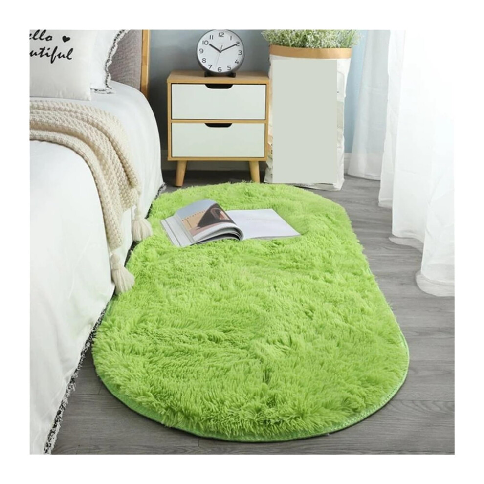Plush Area Rug Soft Fluffy Nonslip Bedroom Carpet Modern Shaggy Floor Mat Fruit 60X120cm Green