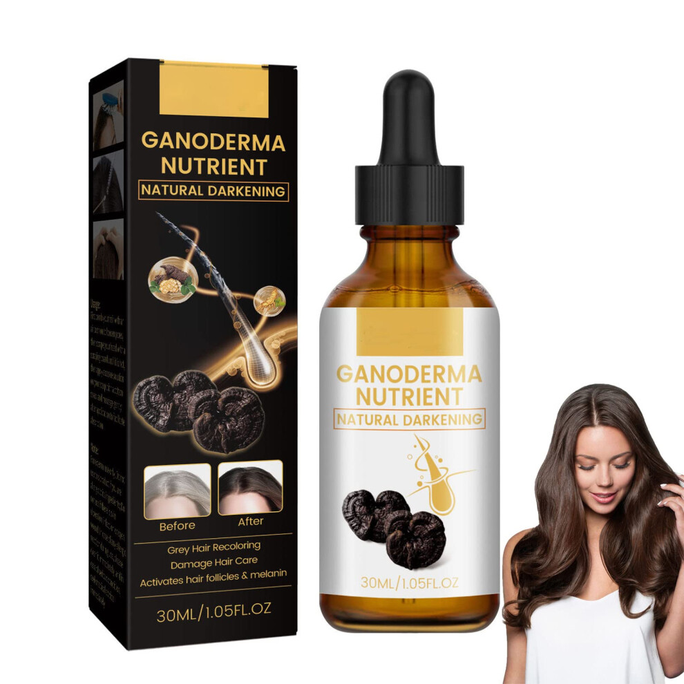 Ganoderma Hair Growth Serum 30ml for Men and Women, Hair Regrowth Treatment with Thickening and Scalp Nourishment