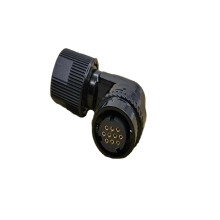 Industrial Connector Round 10 Pin Black Right Angle Electronic Components Durable for Fanuc A06B6114K200