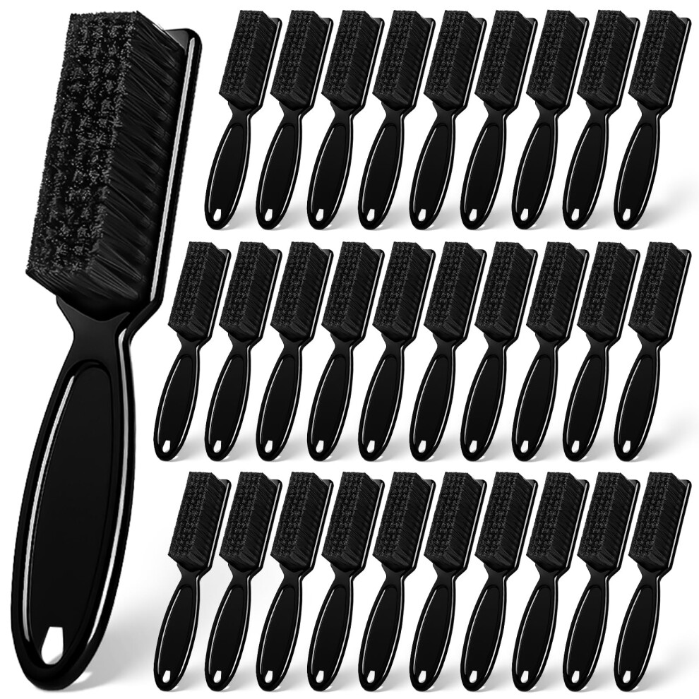 Black Barber Clipper Cleaning Brush Set 30 Pack Â Mini Nylon Brushes For Hair Trimmer Blade Cleaning And Grooming
