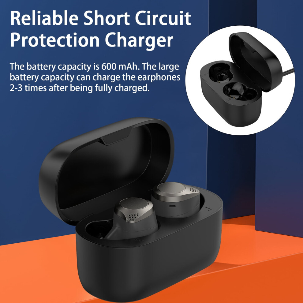 Susuchens Wireless Earphones Charging Case, Fast Charging, Dust-Proof, Led Indicator, Compatible With Elite 75T/Elite Active 75T, Black 9482828574528
