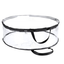 WRXMIJNHGSA Boîte de rangement transparente pour couronne de Noël artificielle, sac de rangement pour couronne de Noël