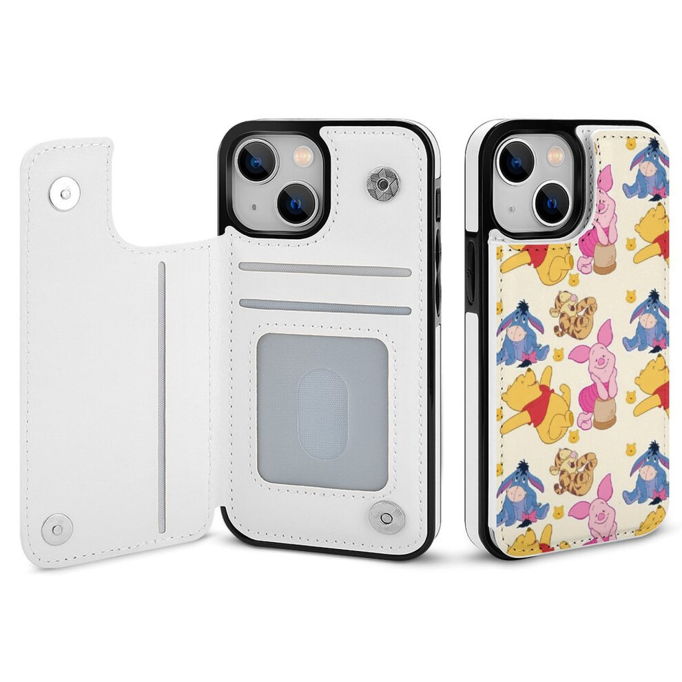 Winnie The Pooh Compatible Iphone 14 Wallet Case With Card Holder, Pu Leather Flip Cover, Magnetic Clasp & Shockproof Design For Women & Girls 9482828576225