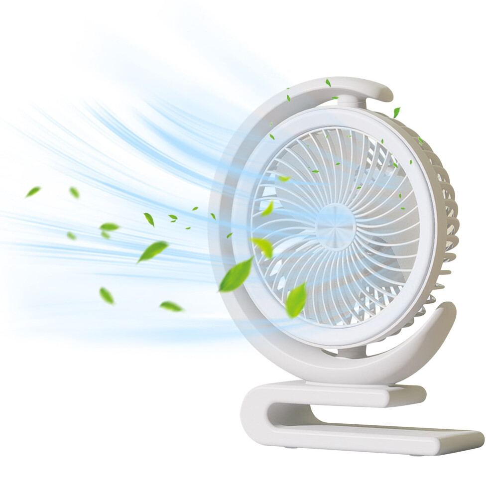 Oyigu Desktop Circulating Fan, Rotary Usb Charging Electric Fan For Home & Office, Quiet With Large Wind Power & Lighting, Compatible With... 9482828578304