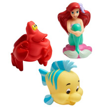 Jucării pufoase pentru baie Mica Sirenă, Squirties - Jucării pufoase pentru baie, piscină și activități de zi cu zi - 3 bucăți