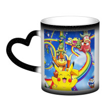 Pokemon Ceramic Mug 11 Oz, Cute Coffee Cup for Men & Women, Christmas Holiday Gift, with Handle, Black - Compatible with standard mug holders