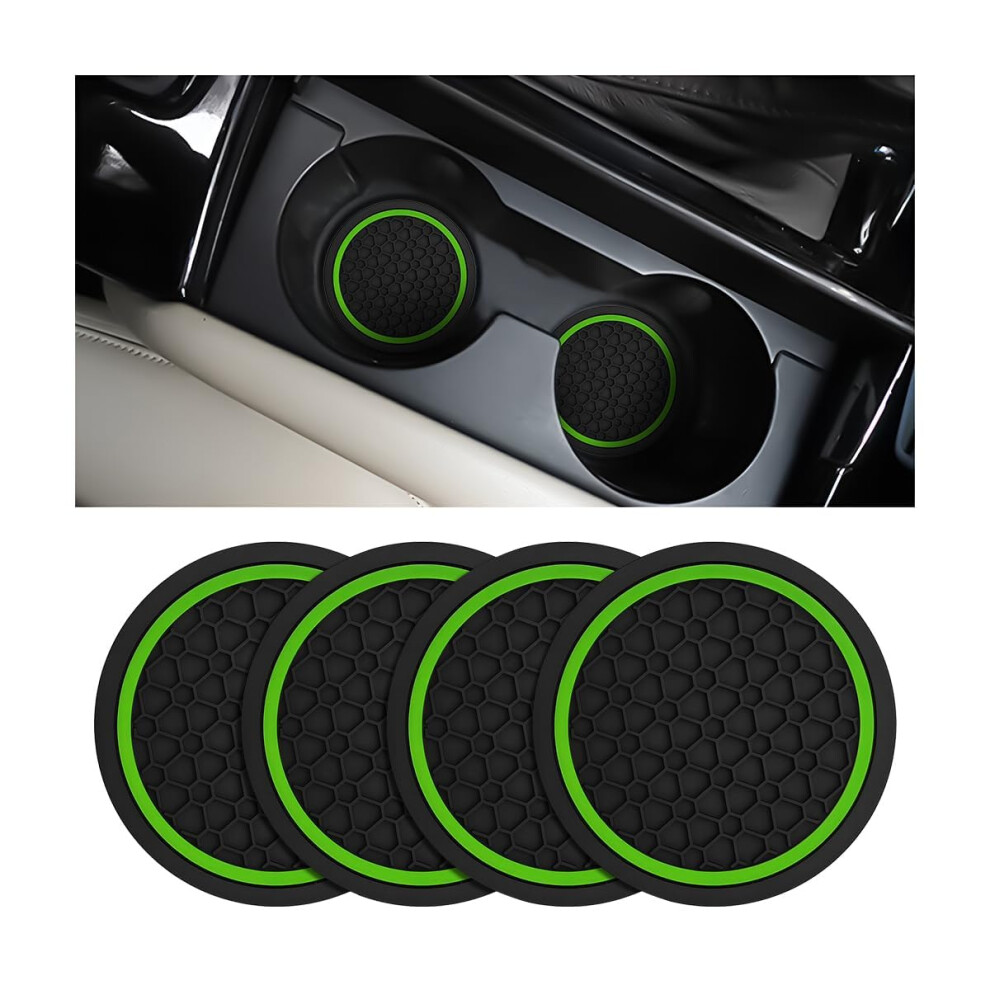 4Pcs Silicone Car Cup Holder Coasters Inserts For 20212025 Chevy Suburban Nonslip Green 9174973371946