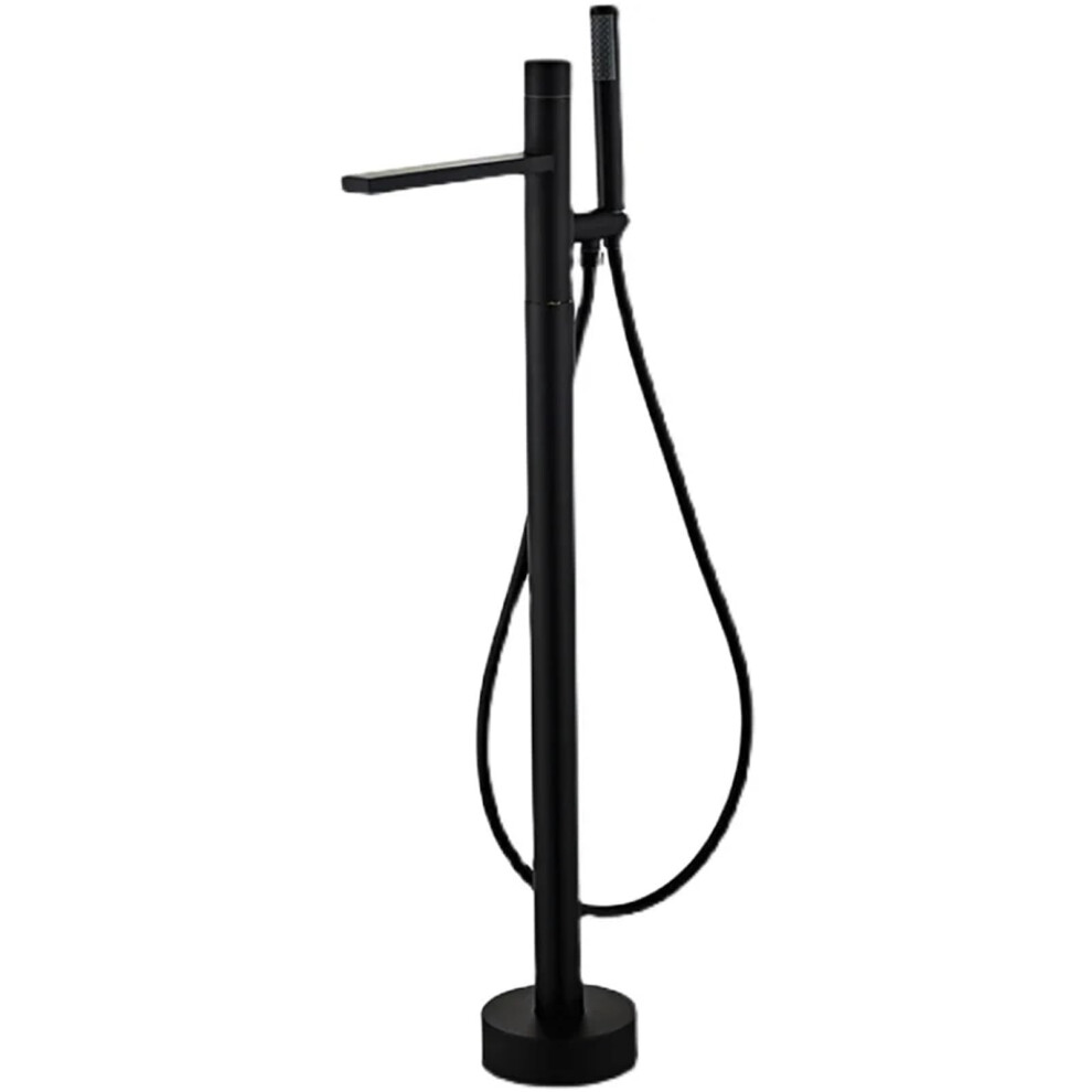 Black Freestanding Bathtub Faucet With Hand Shower, 360 Swivel Spout, Chrome Finish, Style 3 9174973371427
