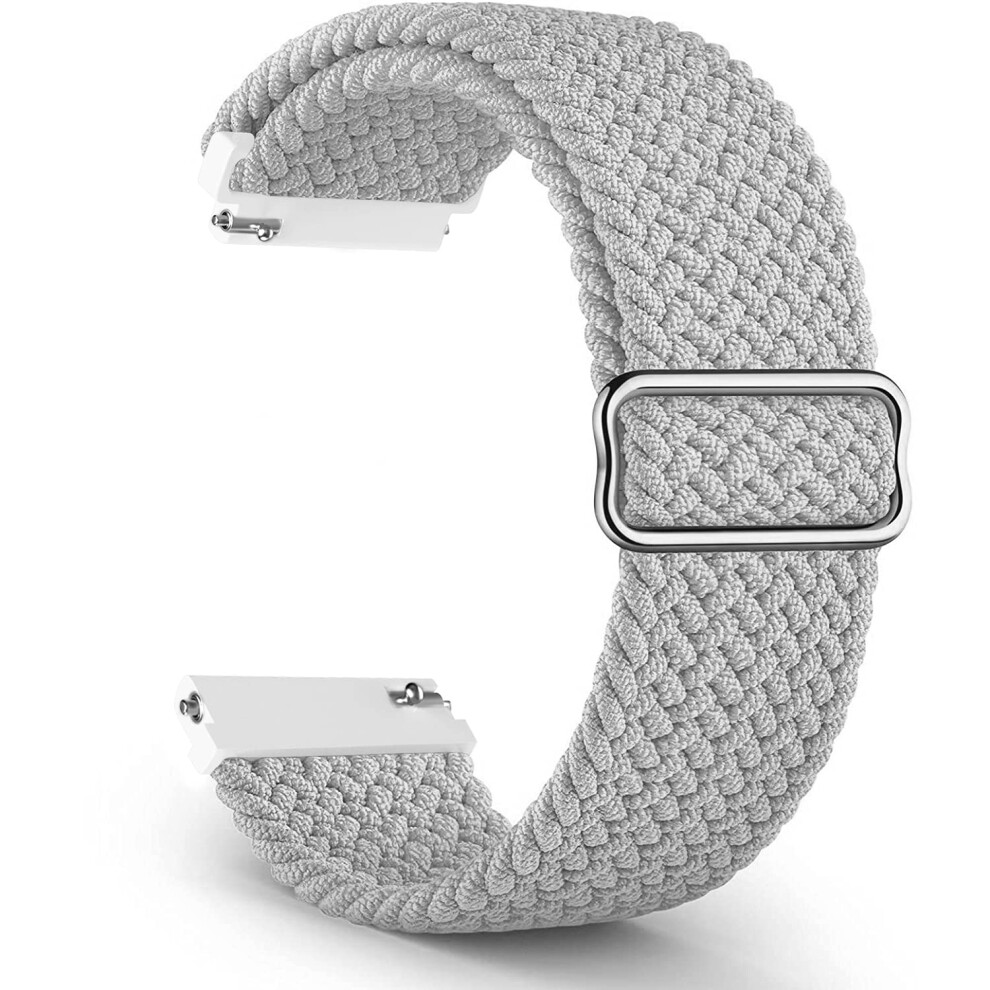 22Mm Nylon Sport Watch Band For Samsung Galaxy Watch 46Mm, Soft Breathable Replacement Strap Light Grey 9164114078995