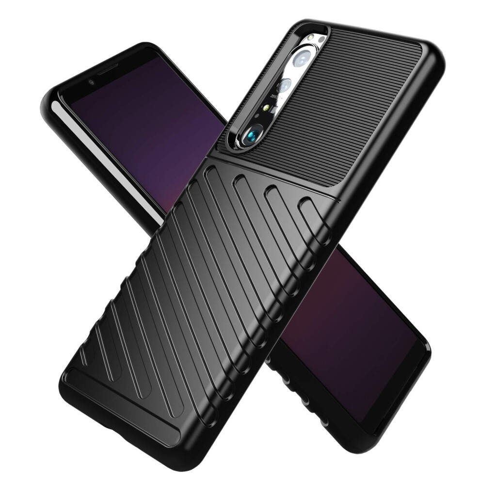 Case For Sony Xperia 1 Iii, Shockproof Tpu Cover With 360 Shock Absorption And Antislip Matte Finish Black 9164114079589