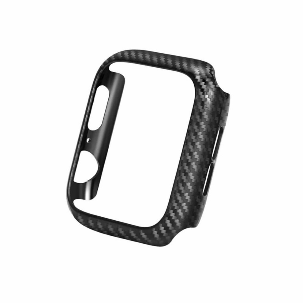 Case 44Mm Carbon Fiber Shockproof ScratchâResistant Cover For Apple Watch Series 6/5/4/Se Black 9164114080011
