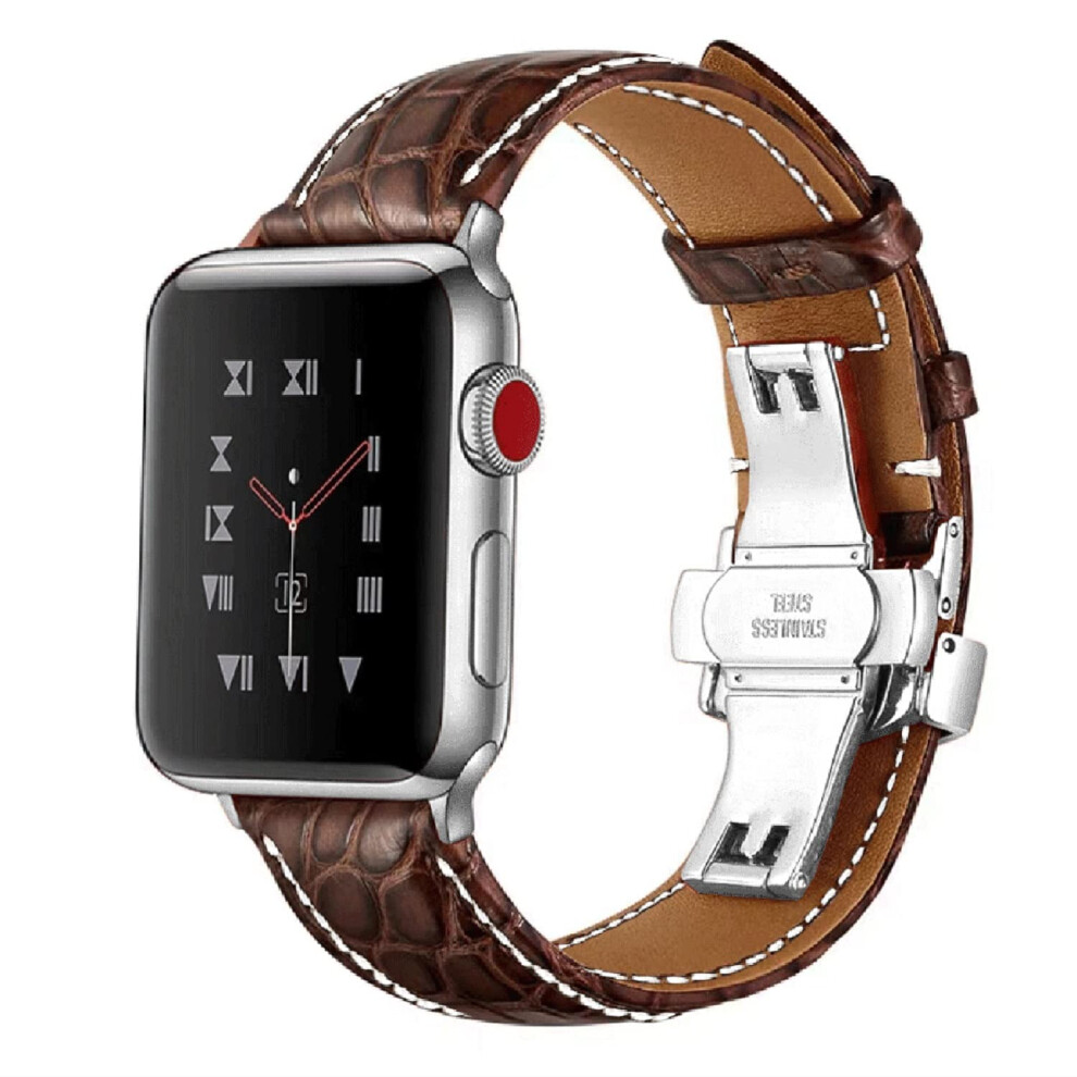 Leather Band Thin Sheepskin Strap Soft Comfort Adjustable Buckle For Apple Watch Ultra Series 8Â1 Se Grain 9164114080516